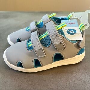Cat & Jack  Boy’s Hank Play Sandals Gray Blue Size 12 NWT